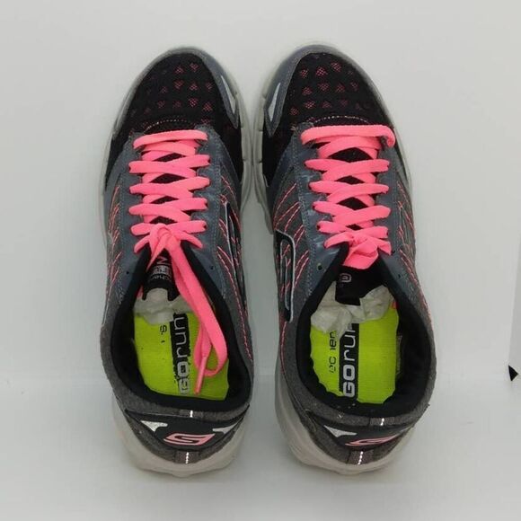 Skechers GoRun 3 Women's Pre-owned M-Strike Gray Running Sneakers - sz. 9 - Picture 3 of 6